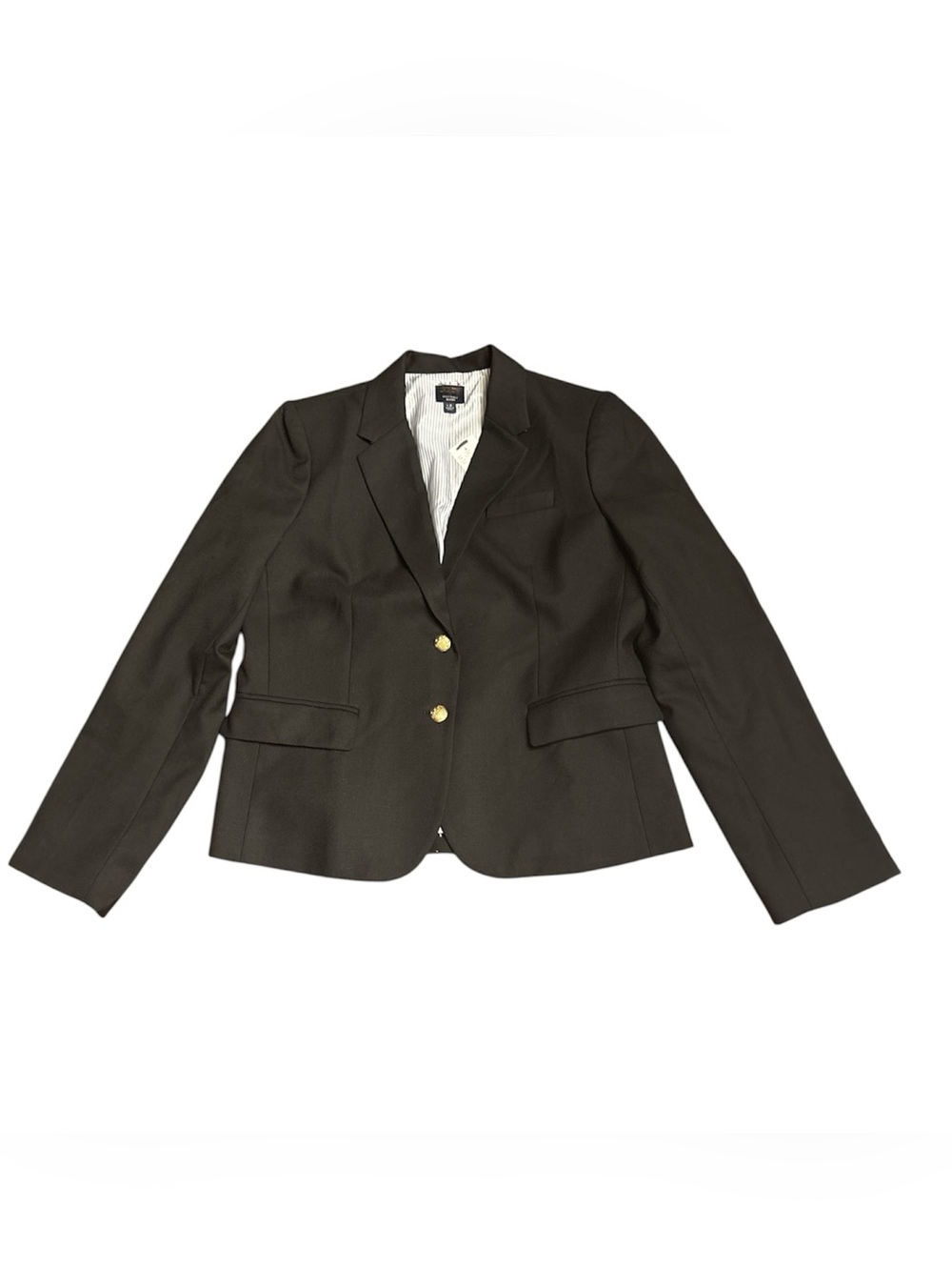 J Crew Factory women’s Original schoolboy blazer black AZ565 Size 12 NWT - Picture 4 of 9